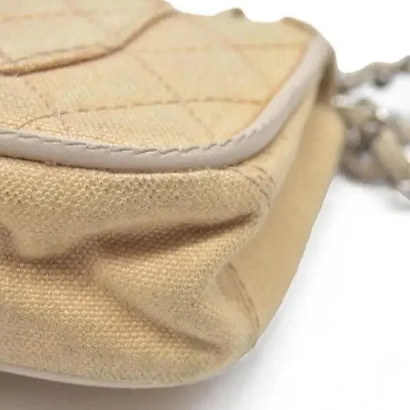 CHANEL 2006-2008 Medium Classic Lambskin Trimmed Canvas Line - Picture 14 of 15